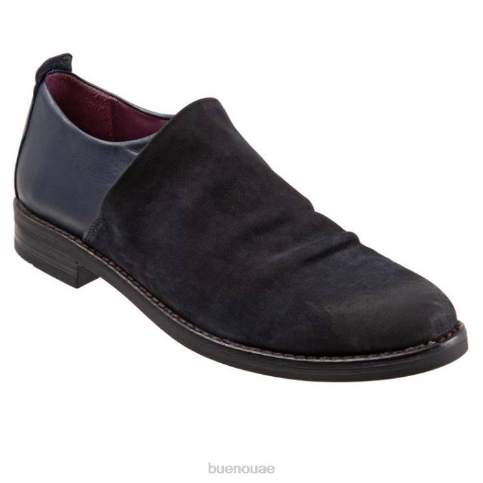 نحيف عاطفة nubuck البحرية Bueno Footwear NJFP265 الشقق