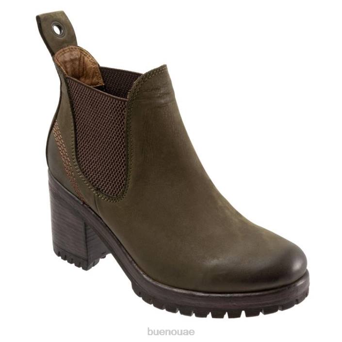 نحيف رحلة جوية nubuck الجيش الأخضر Bueno Footwear NJFP50 أحذية